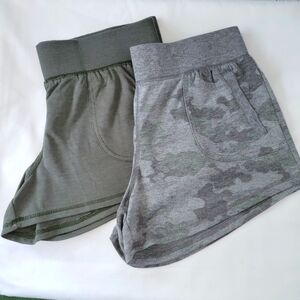 Athletic Works || 2 Pair of Pull On Elastic Waist Modal Blend Gym Shorts